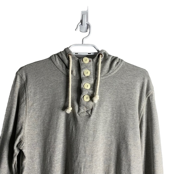 Next Men's Light Gray Henley 100% Cotton Sweatshirt Hoodie - Picture 2 of 7